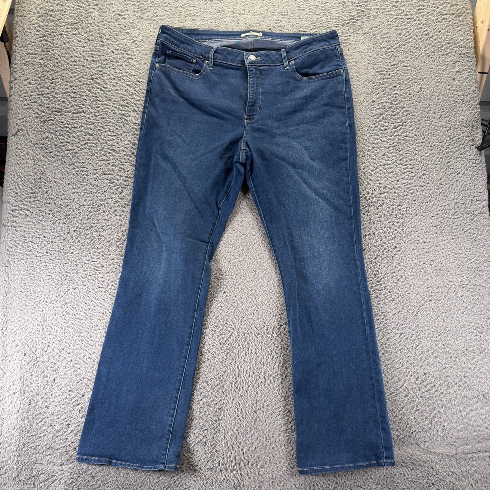 Levi's 315 Jeans Women's 22W Blue Cotton Denim Bootcut Shaping Faded Stretch